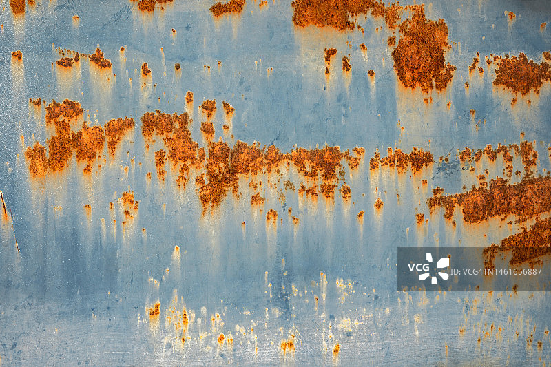 生锈的金属，Grunge金属背景，纹理划痕和裂纹，铁面全面积。图片素材