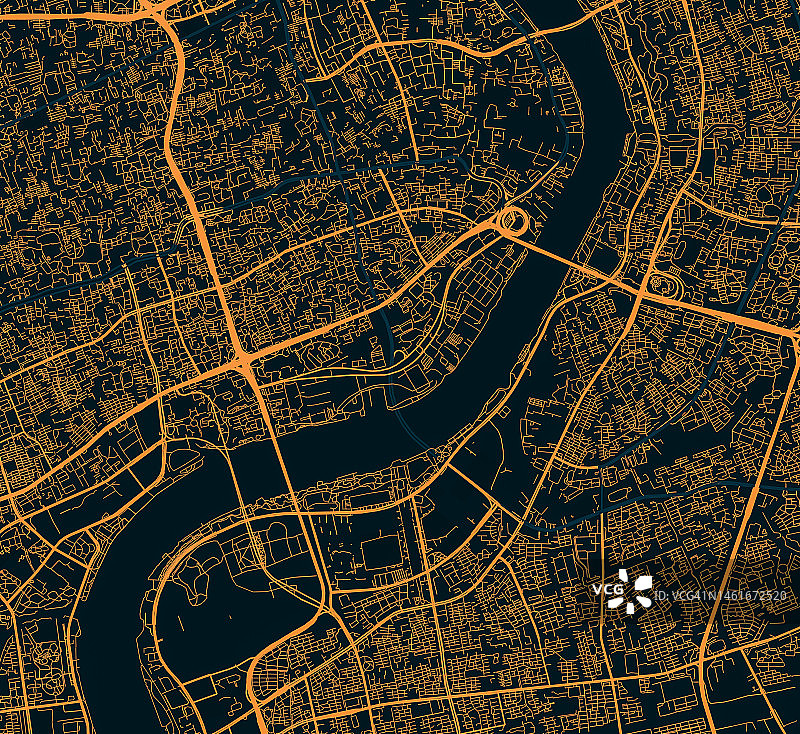 城市规划地图顶视图图片素材