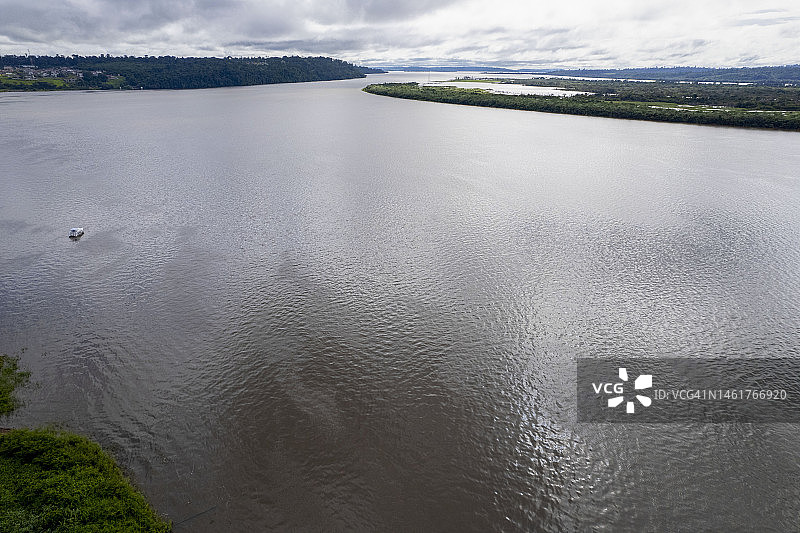 巴西帕拉州欣古河鸟瞰图片素材