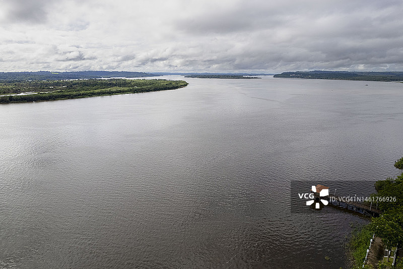 巴西帕拉州欣古河鸟瞰图片素材