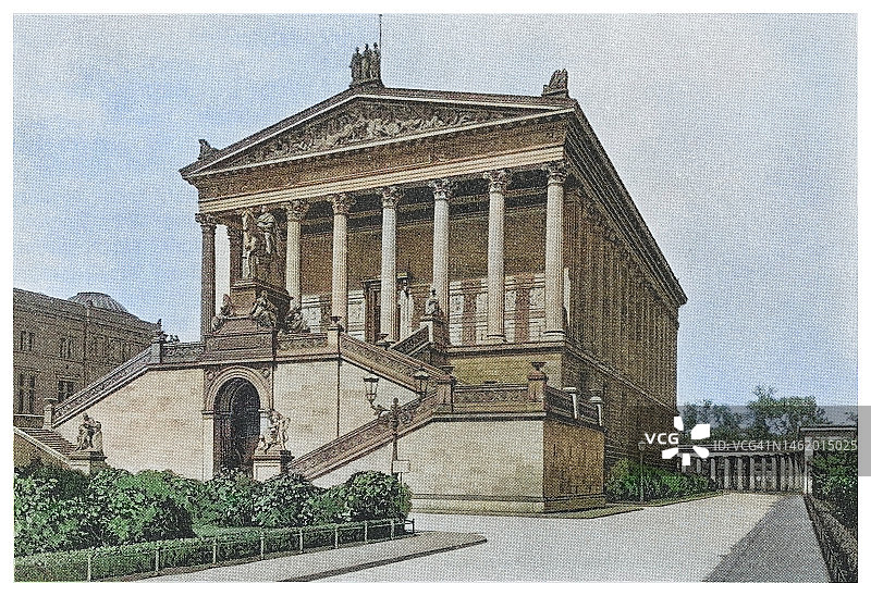 德国柏林国家美术馆古版画插图图片素材