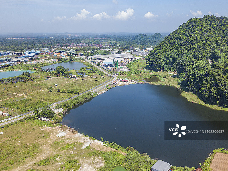 绿色农业田地航拍景观图片素材