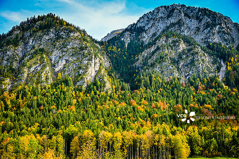 德国霍恩施万高的阿尔卑斯山Alpeles Kopf山图片素材