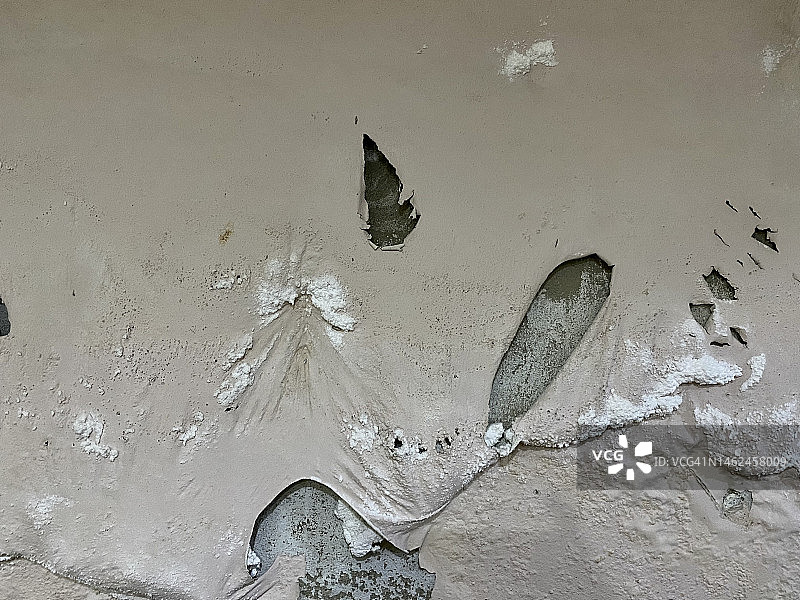 潮湿水泥墙漆面膨胀图片素材