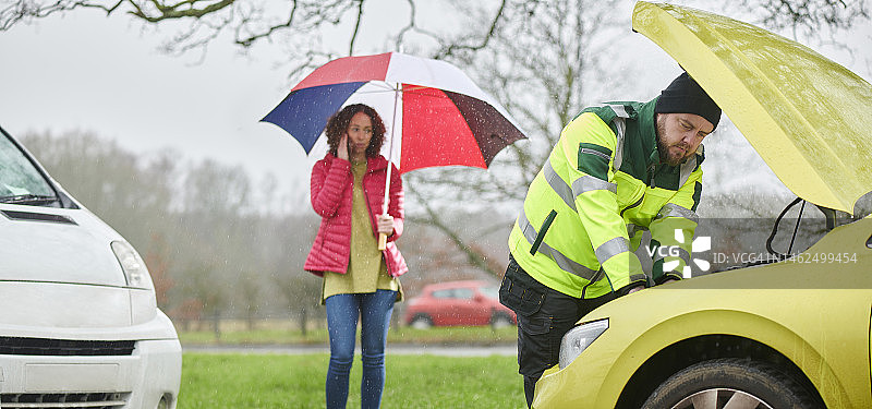 路边援助机械师肖像图片素材