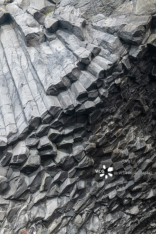 Basalt formations at Hálsanefshellir cave, Iceland图片素材