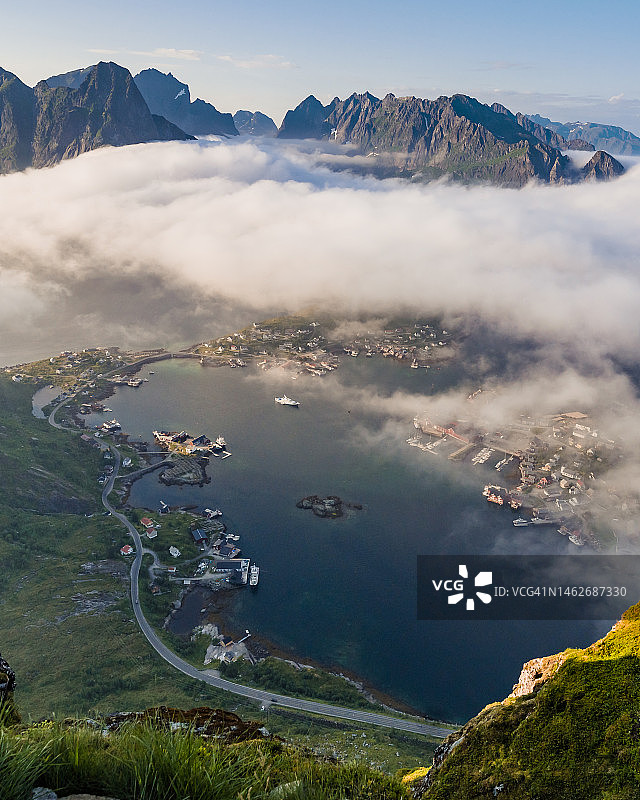 罗弗敦群岛的莱恩景观图片素材
