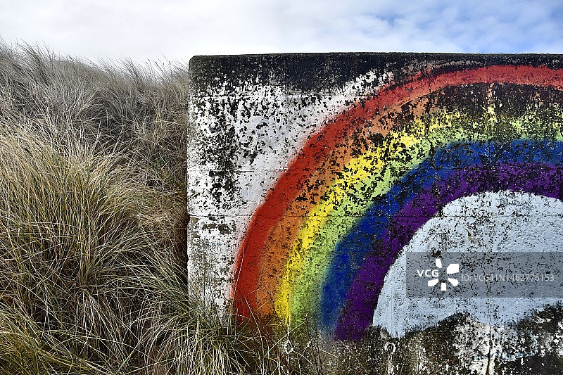 彩虹流出图片素材