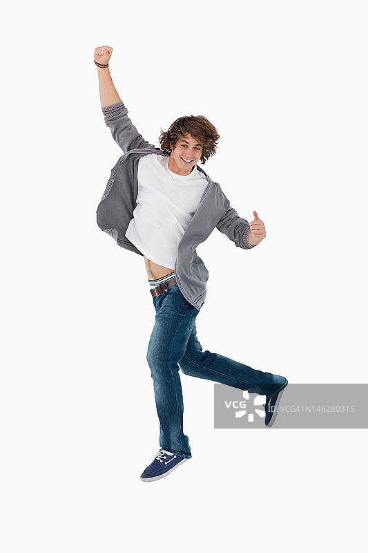 跳舞的男学生图片素材