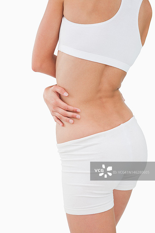 苗条身材的后视图图片素材