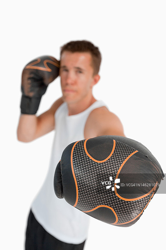 拳击手拳头攻击特写图片素材