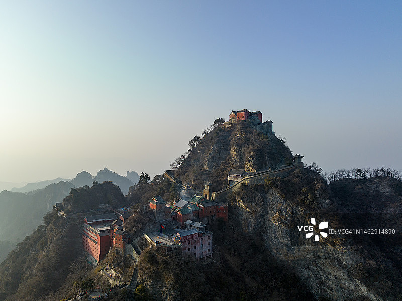 武当山风景区航拍照片图片素材