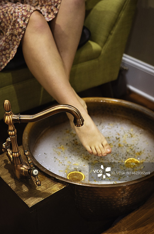 波莫纳水疗中心的足浴图片素材
