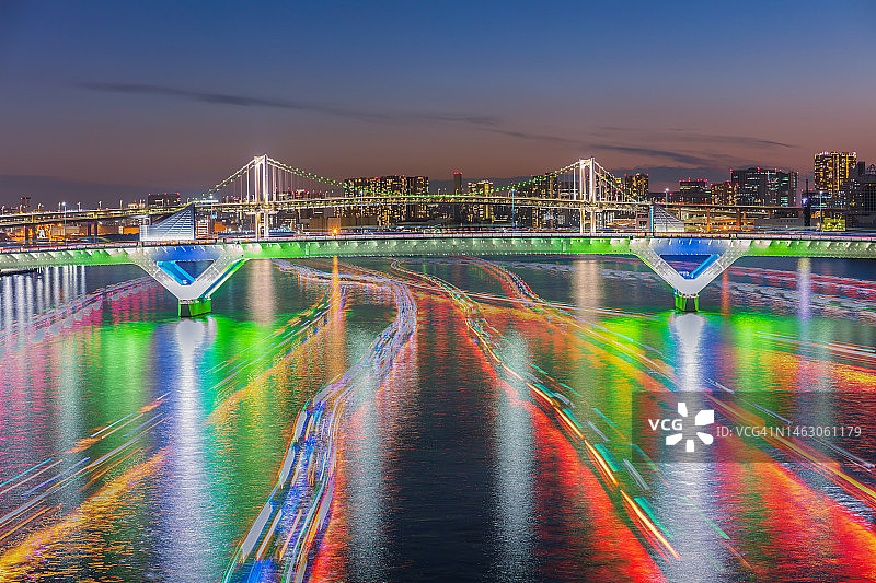 日本丰洲东京城市夜景图片素材