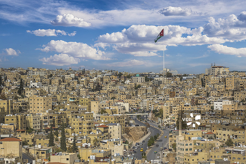 安曼城市景观（约旦城堡鸟瞰图）图片素材
