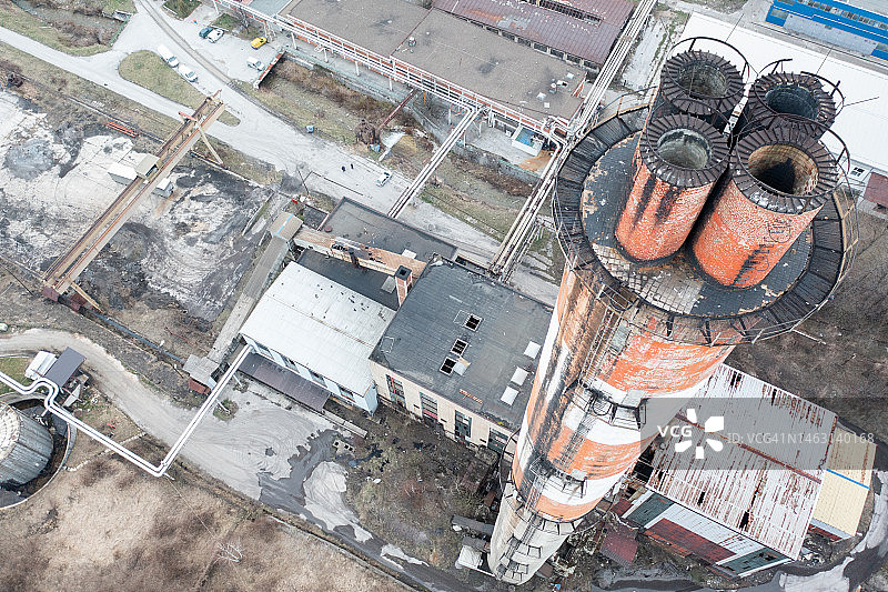 工业厂房烟囱图片素材