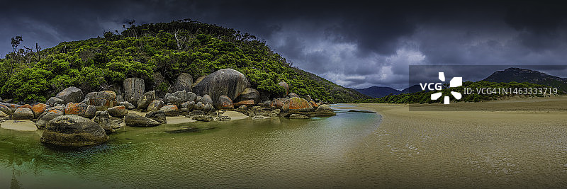 澳大利亚维多利亚州威尔逊岬国家公园的潮汐河图片素材