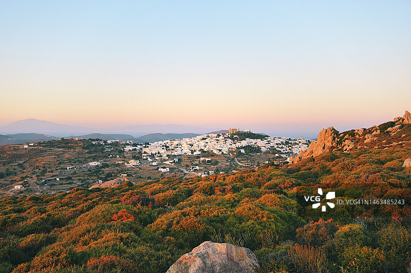 帕特莫斯岛科拉镇风光图片素材