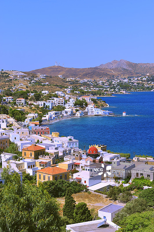 莱罗斯岛阿吉亚玛丽娜景色图片素材