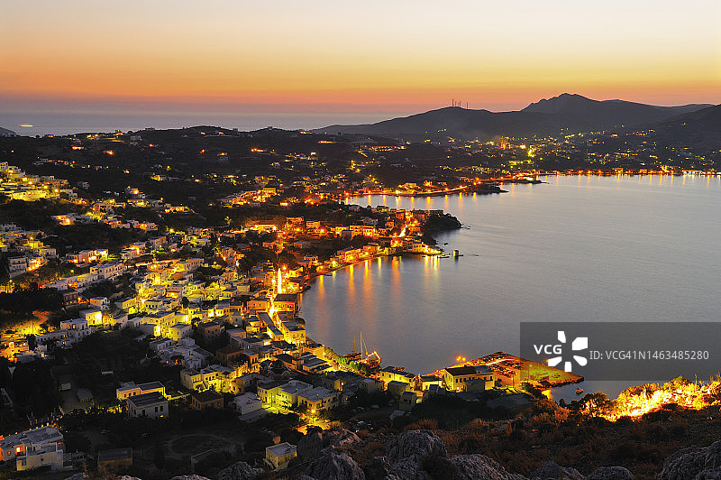 莱罗斯岛阿基亚码头景色图片素材