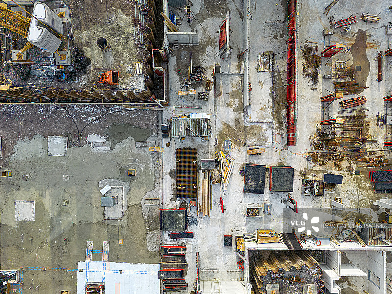 建筑工地航拍图片素材