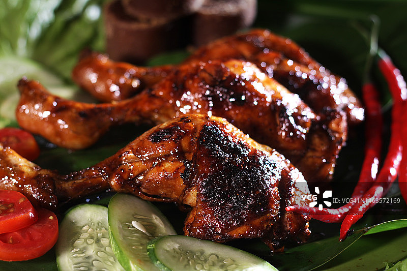 盘中肉类特写，印度尼西亚万隆图片素材