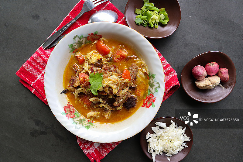 亚洲美食：美味山羊肉咖喱图片素材