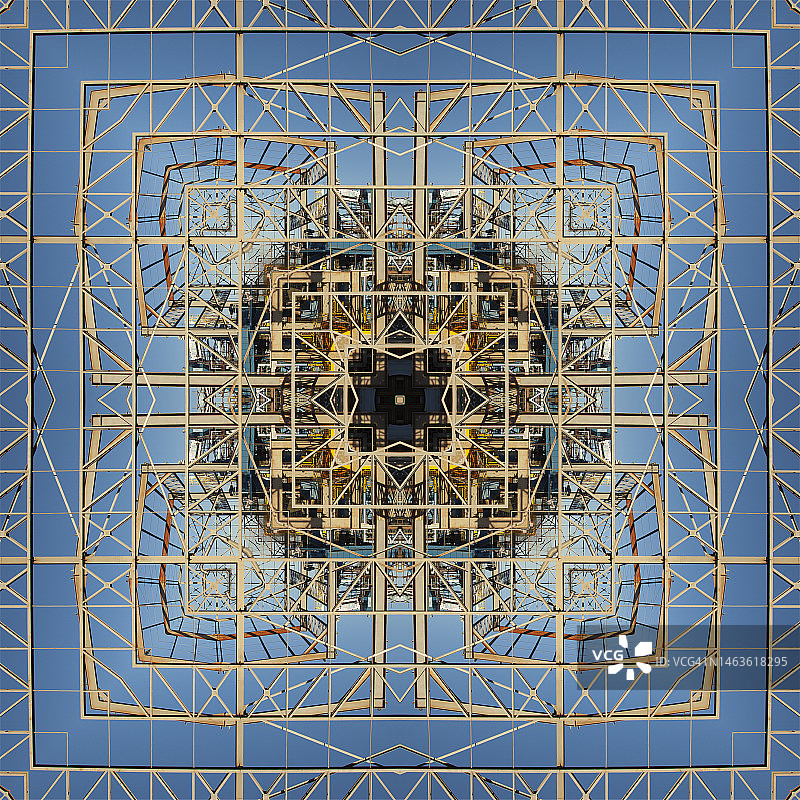 万花筒建筑工地图案图片素材