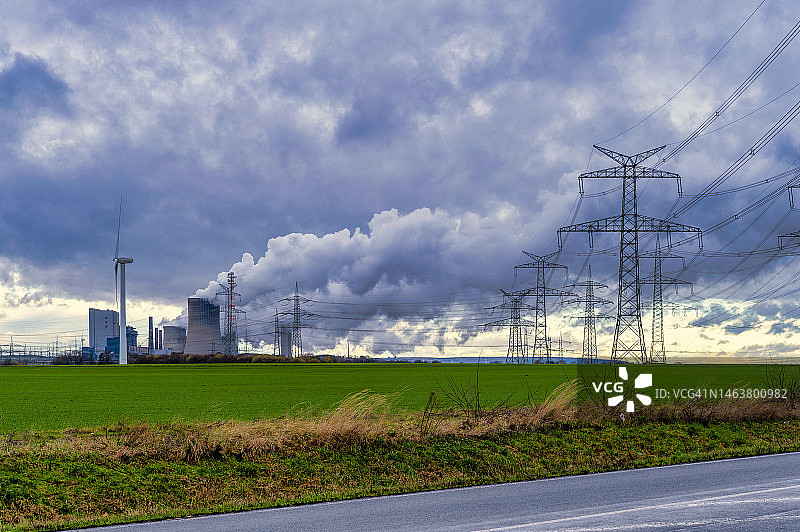 德国贝格海姆的褐煤火力发电站图片素材