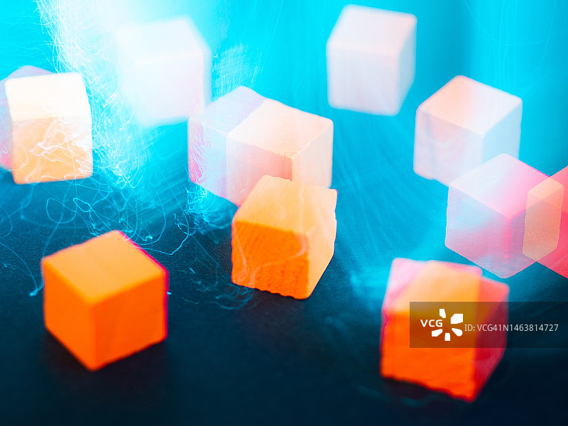 数字工作场所：云存储概念（方形）图片素材