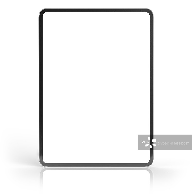 带有屏幕裁剪路径的数码平板电脑正面图图片素材