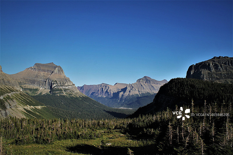 冰川国家公园的壮丽山景，美国蒙大拿州图片素材