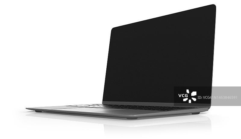 白色背景上的笔记本电脑图片素材