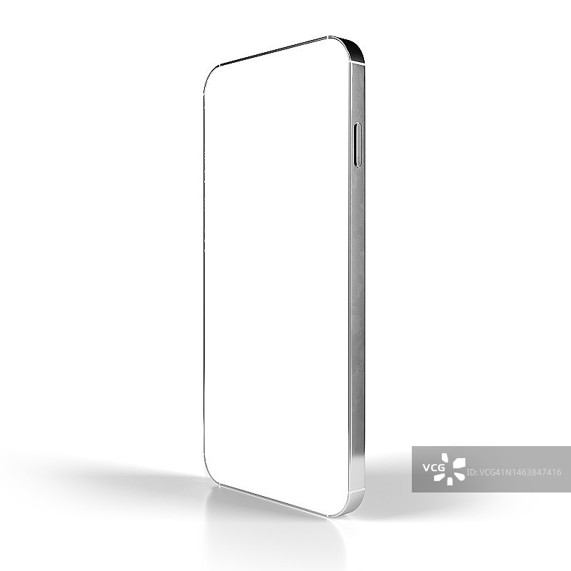 带屏幕裁剪路径的现代智能手机侧视图图片素材