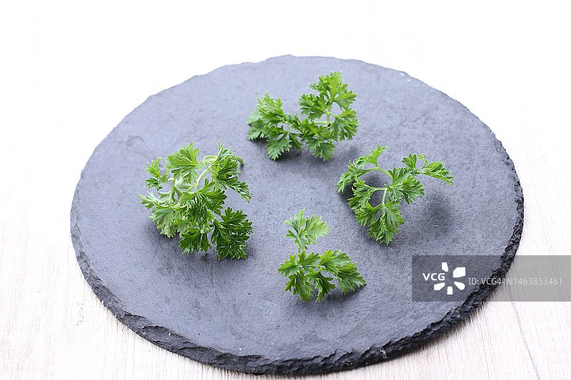 白色背景上的香草俯视图，印度尼西亚勿加泗市图片素材