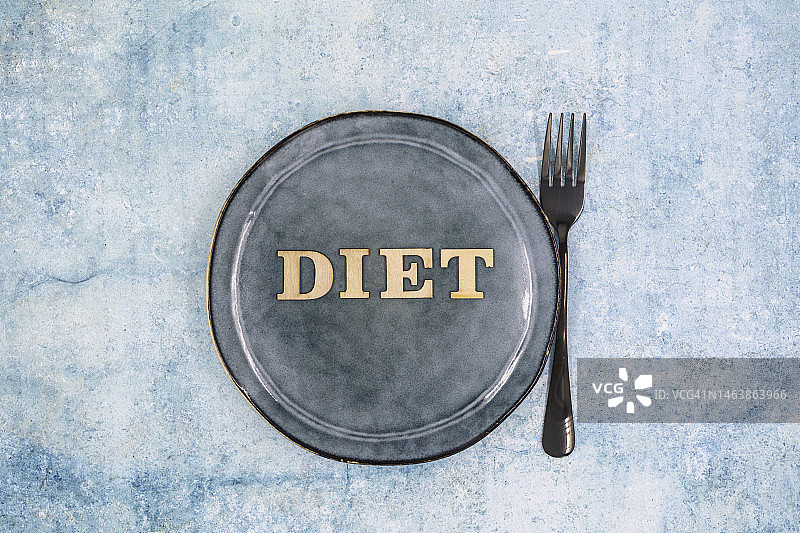 饮食理念，餐盘上的文字图片素材