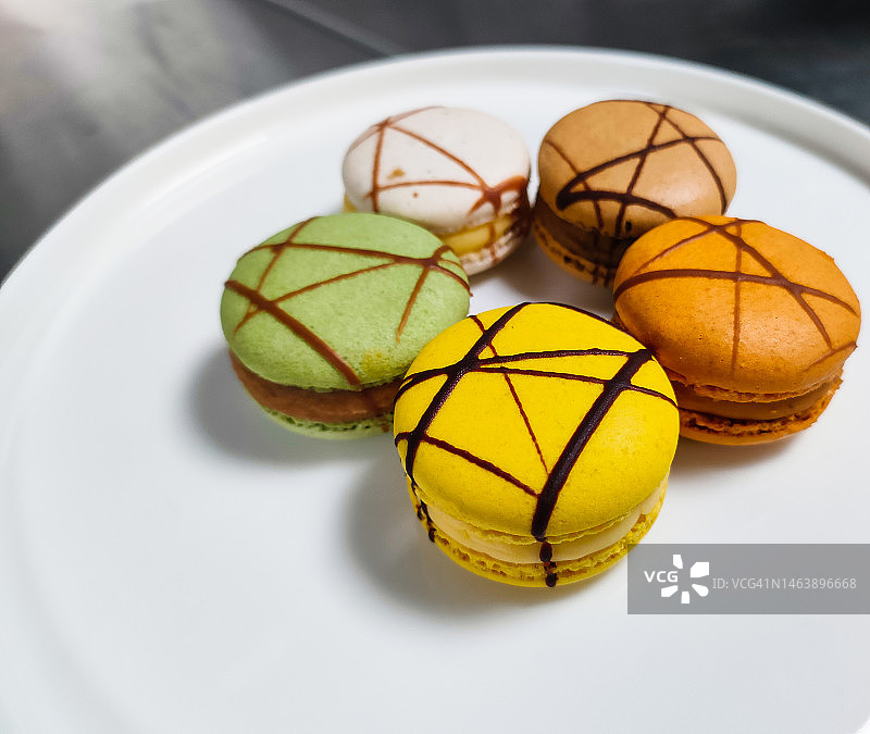 五个马卡龙图片素材