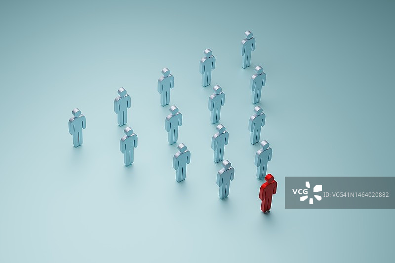 领导力红色图标3D渲染图片素材