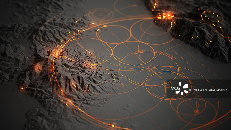 抽象数字景观背景图片素材