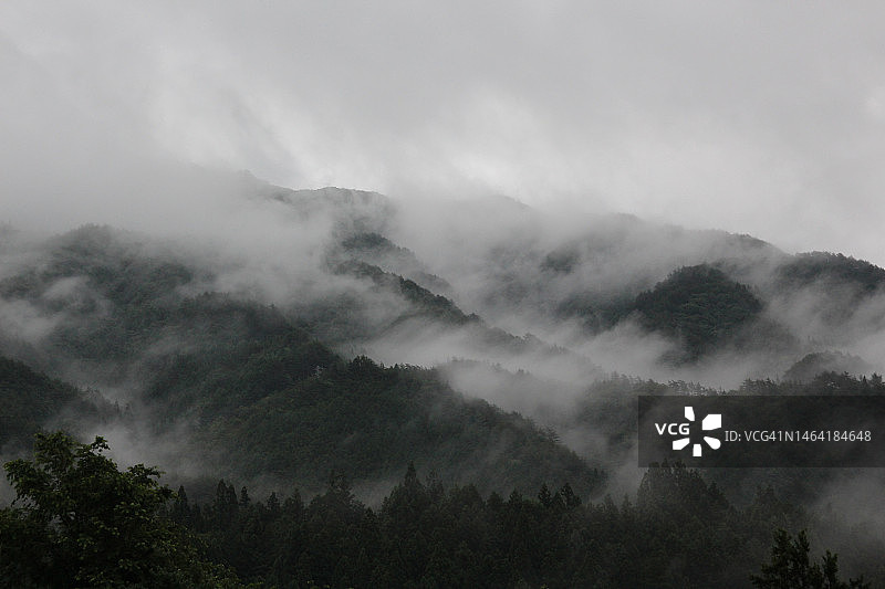 日本长野壮丽山景风光图片素材