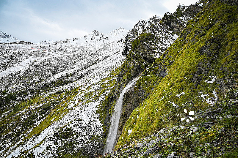 奥地利辛特图克斯冰川雪山风光图片素材