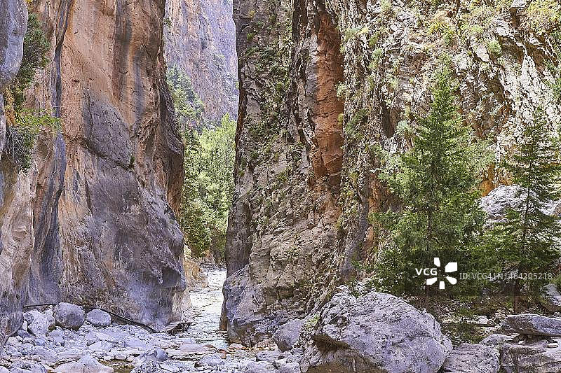 萨马利亚峡谷风光，希腊克里特岛图片素材