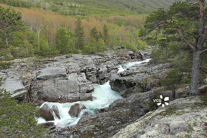 挪威中部多夫勒山-松达尔斯费耶拉国家公园的风景，斯堪的纳维亚图片素材