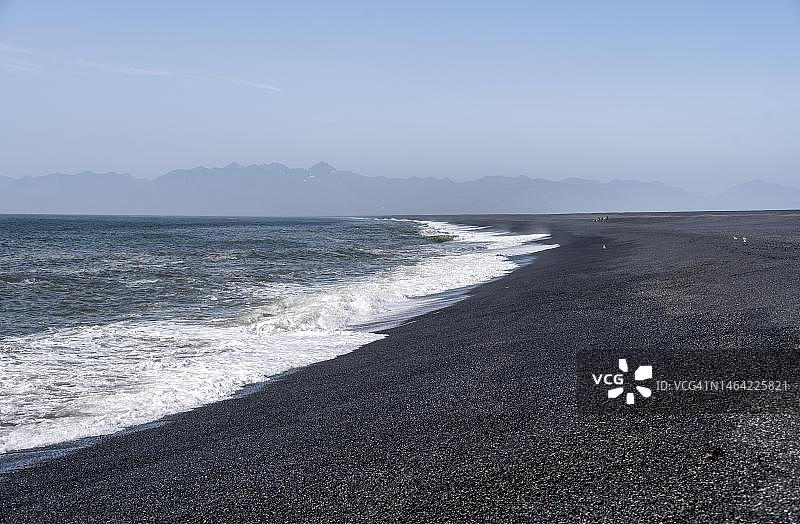 雷尼斯黑沙滩，冰岛南部图片素材