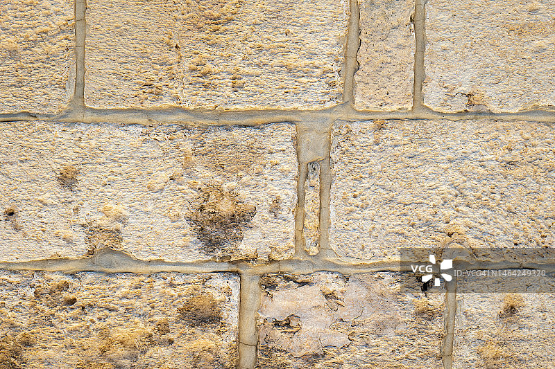 伯利恒主诞教堂的老旧白色石墙纹理，巴勒斯坦图片素材