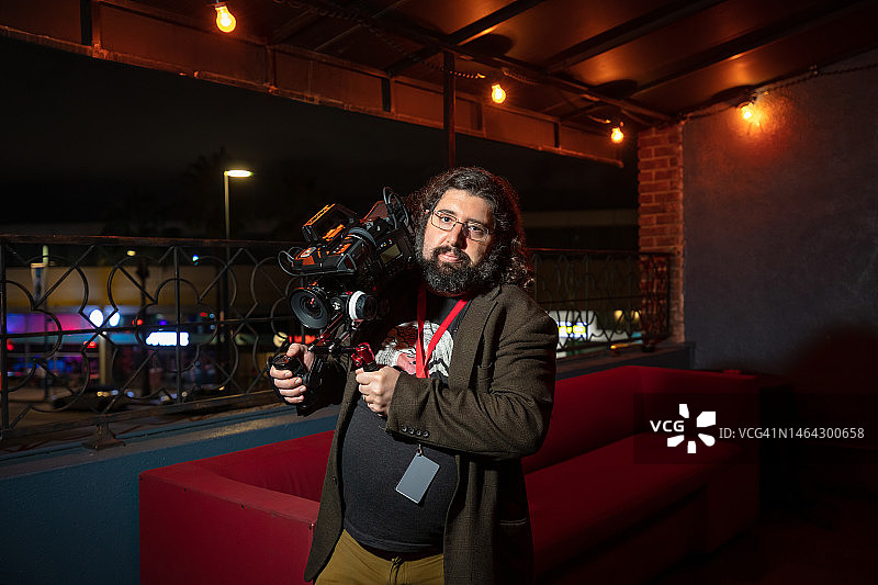 摄像师特写图片素材