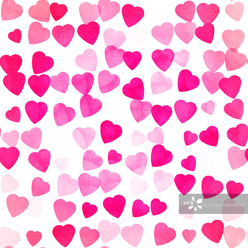心形粉色抽象无缝图案背景，情人节庆祝图片素材