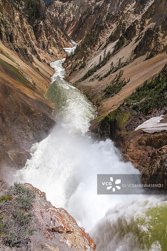 下瀑布边缘图片素材