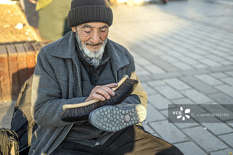 擦鞋匠，小微企业概念图片素材
