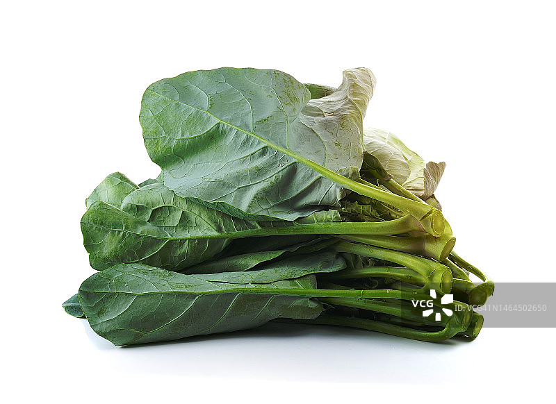 白色背景上的生菜特写图片素材